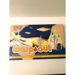 Vintage  1985 Warp Out A Triken Company Game Bermuda Triangle UFO Ships